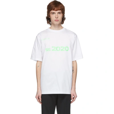Xander Zhou White & Green '2020' T-shirt In White/green