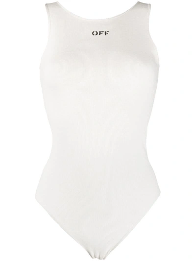 Off-white Logo Print Open Back Body In White