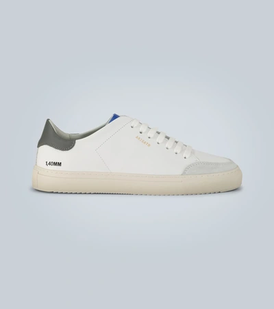 Axel Arigato 'clean 90' Glitter Tab Contrast Tongue Leather Sneakers In White