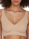 Calvin Klein Invisibles Plunge Neck Bralette In Bare