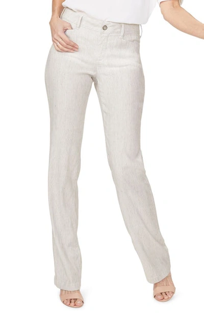 Nydj Linen Trousers In Feather