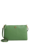 Tory Burch Kira Small Pebbled Leather Top-zip Crossbody In Shrub