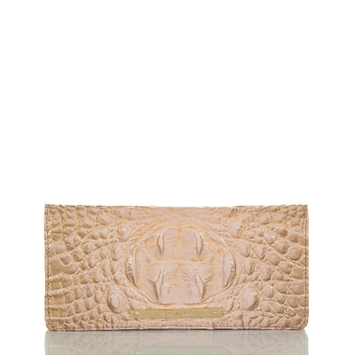 Brahmin Ady Melbourne Ombre Croc Embossed Leather Wallet In Chiffon/gold