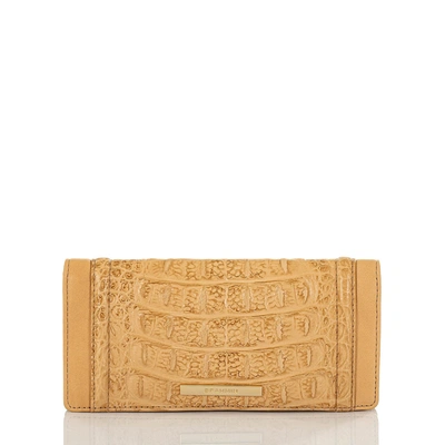 Brahmin Calhoun Leather Ady Wallet In Camel Calhoun/gold