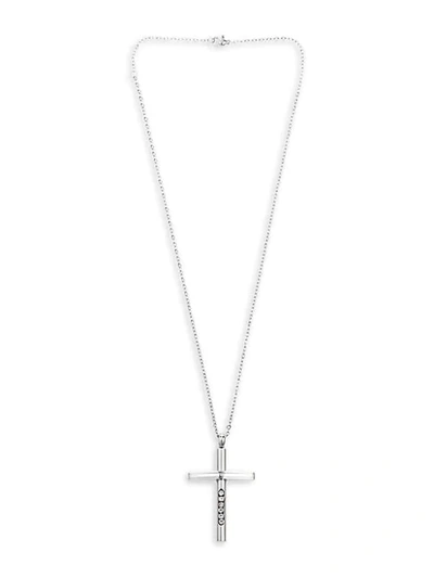 Eye Candy La Stainless Steel & Crystal Cross Pendant Necklace