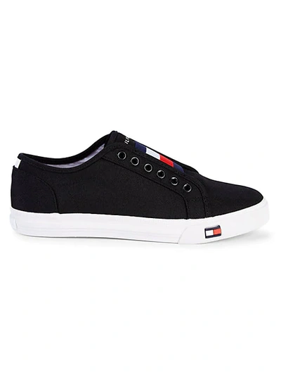 Tommy Hilfiger Low-cut Laceless Sneakers In Black