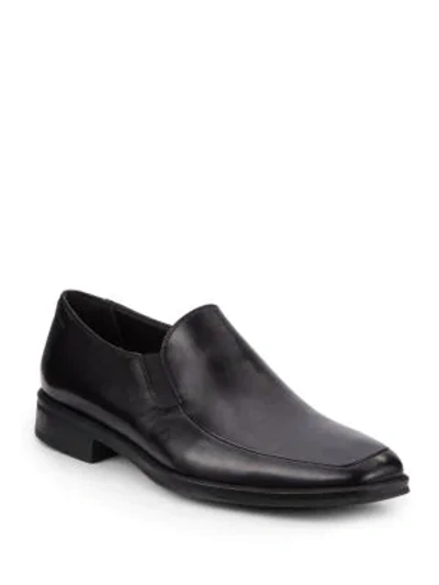 Gucci Men's Pitto Leather Apron-toe Loafers In Black