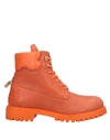 Buscemi Textured Leather Site Boots In Orange