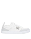 Cavalli Class Leather & Suede Sneakers In White