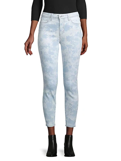 L Agence Women's Printed Skinny Cropped Jeans In Abyss