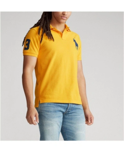Polo Ralph Lauren Big Pony Custom Slim Fit Mesh Polo Shirt In Slicker Yellow  | ModeSens
