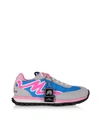 Marc Jacobs The Jogger Blue Nylon Womens Sneakers In Multicolor