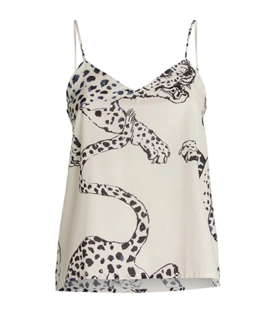 Desmond & Dempsey Jaguar Print Camisole In Beige