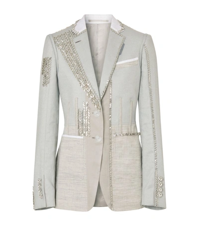 Burberry Crystal-embellished Linen Blazer