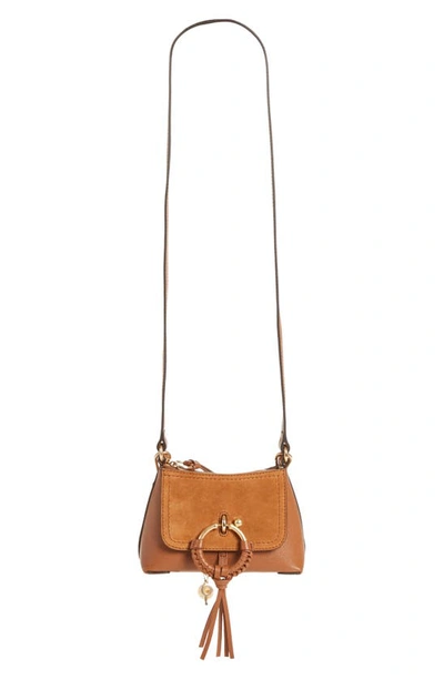 See By Chloé Mini Joan Leather Crossbody Bag In Caramello