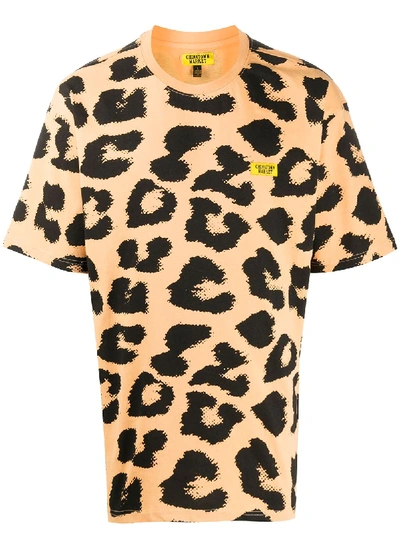 Chinatown Market Leopard Print T-shirt In Orange