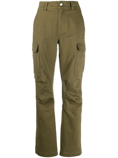 Alexander Wang T Straight-leg Cargo Trousers In Green