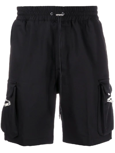 Represent Multi-pocket Track Shorts In Black