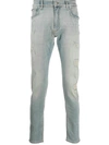 Represent Distressed Slim-fit Jeans In Blue