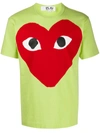 Comme Des Garçons Play Logo Print T-shirt In Green