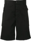 Aries Herringbone-weave Cargo Pockets In Black