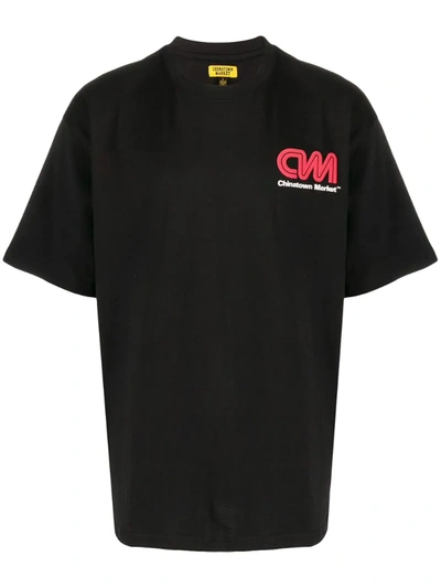 Chinatown Market Logo Printed Cotton T-shirt In Black