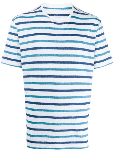 Majestic Striped Print T-shirt In Blue