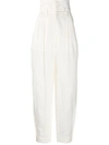 Givenchy High-waisted Tapered Trousers In White