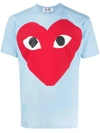 Comme Des Garçons Play Crew Neck Heart Logo T-shirt In Blue