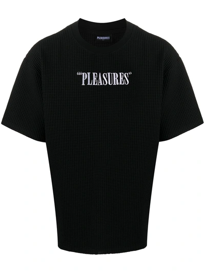 Pleasures Logo T-shirt In Black