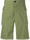 Aries Herringbone-weave Cargo Pockets In Green