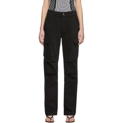 Alexander Wang T High-waisted Cargo Trousers In Black