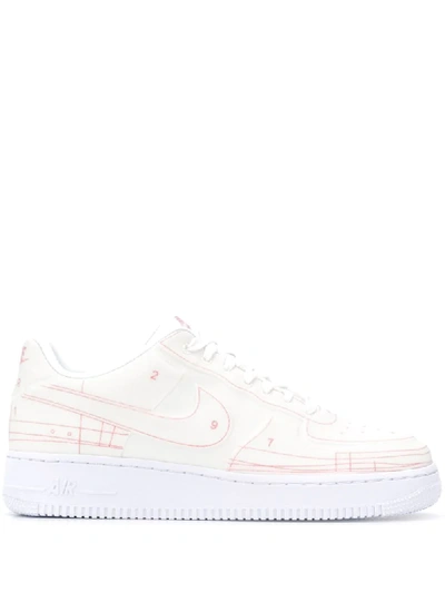 Nike Air Force 1 07 Summit Low-top Sneakers In White,red