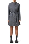 Rains Curve Waterproof Hooded Raincoat In Charcoal