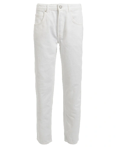 Boyish Jeans The Mikey High Waist Ankle Straight Leg Jeans In White