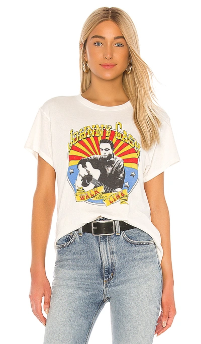 Daydreamer Johnny Cash The Icon Graphic Tour Tee In Vintage White