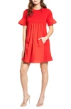 English Factory Solid Minidress In Red