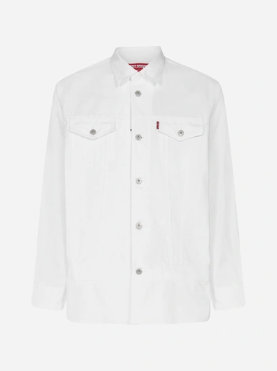 Junya Watanabe X Levi's Cotton Shirt In Red/white