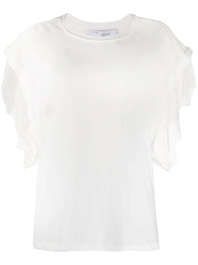 Iro Lace Sleeves T-shirt In White