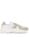 Maison Margiela Panelled Runner Style Sneakers In White & Frosty & White