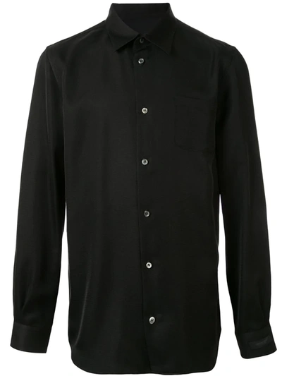 Undercover Long Sleeve Button Down Shirt In Black