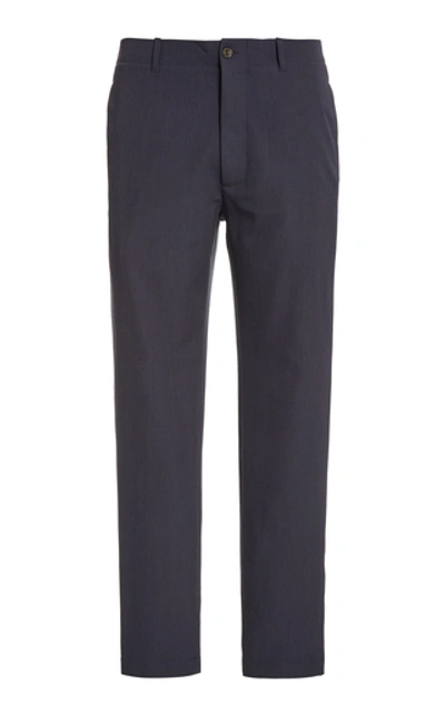 Rochas Quintilio Wool And Cotton Straight-leg Pants In Grey