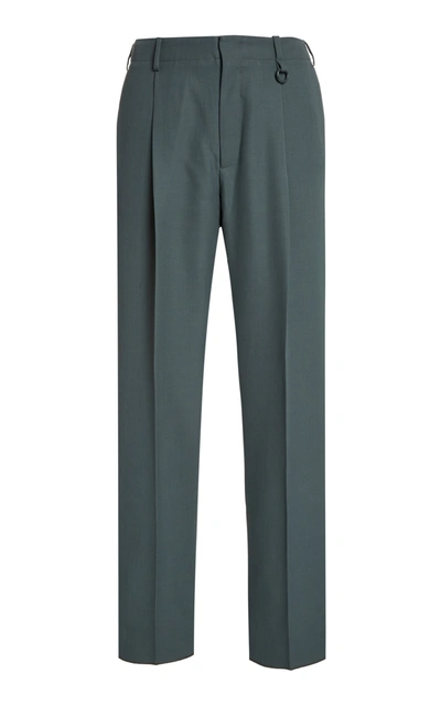 Stella Mccartney Wool Pleated Trousers In Grey