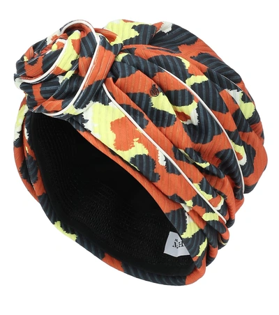 Maison Michel Hiromi Leopard-print Turban In Multicoloured