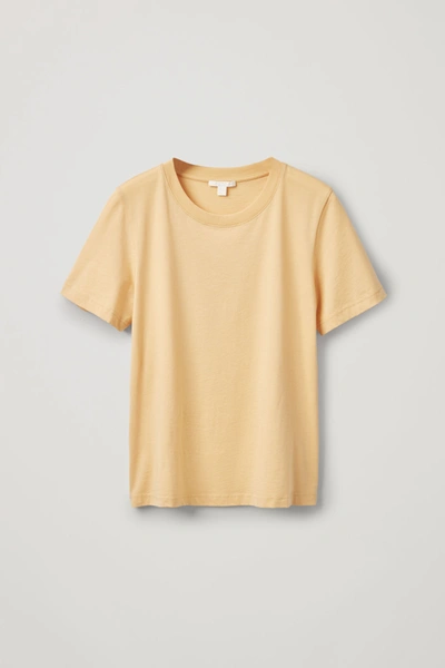 Cos Regular Fit T-shirt In Orange