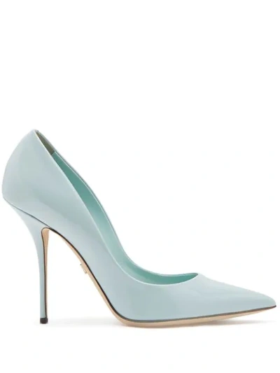 Dolce & Gabbana Patent Leather Pumps In Blue