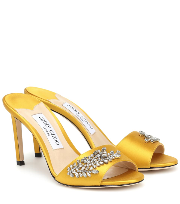 jimmy choo crystal mules