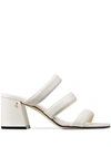 Jimmy Choo Auna Leather Sandals In Latte