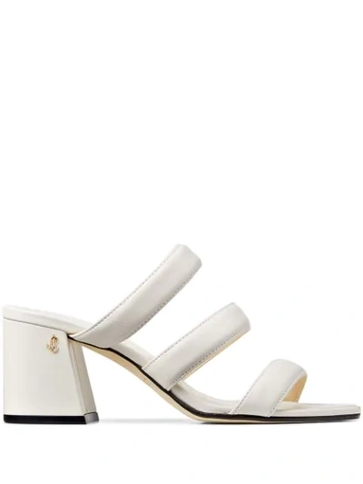 Jimmy Choo Auna Leather Sandals In Latte