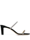 Jimmy Choo Brea 65 Crystal-embellished Suede Sandals In Black